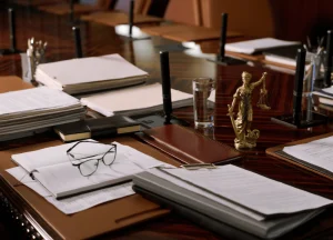 Jones Act claim legal documents on attorney’s desk