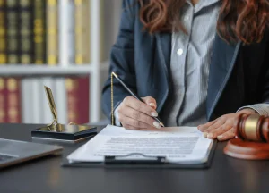 attorney reviewing documents