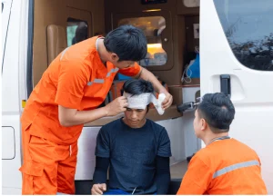 Injured Seaman on Uniform