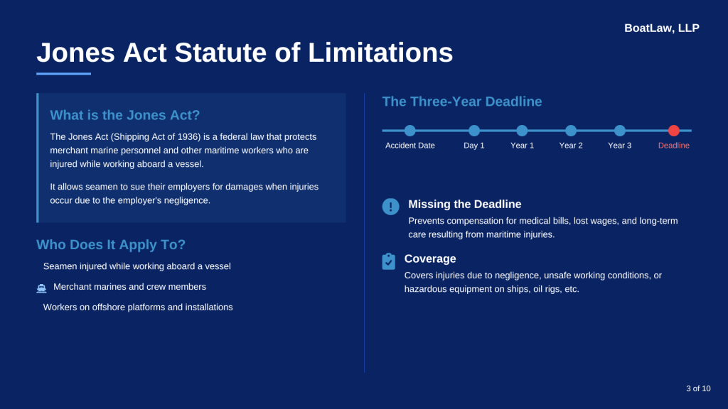 jones act statute of limitations