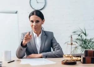 Mesothelioma lawyer in formal business attire representing asbestos exposure victims.