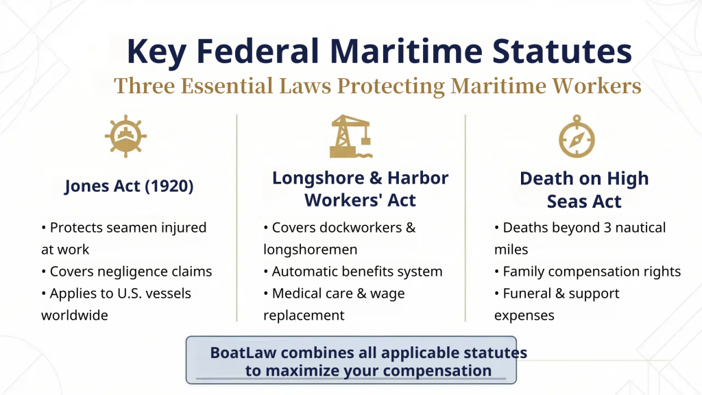 most important federal maritime statutes (laws)
